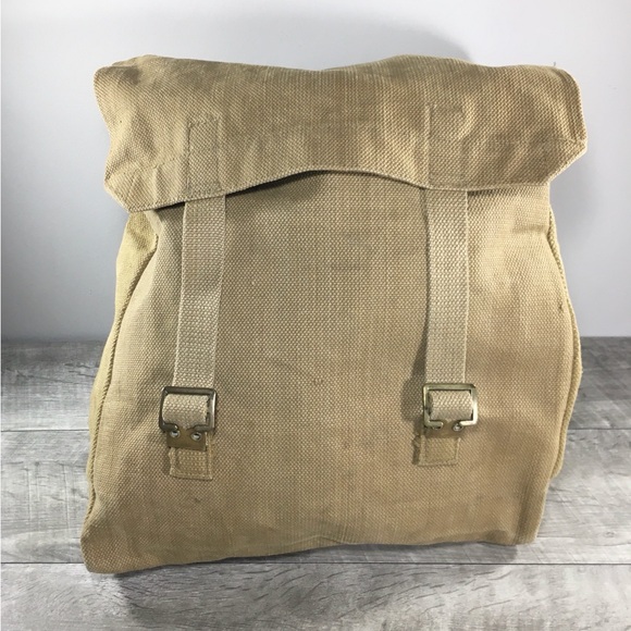 Vintage WWII WW2 Era Army Canvas Rucksack Backpack Field Military British Pack - Picture 1 of 10